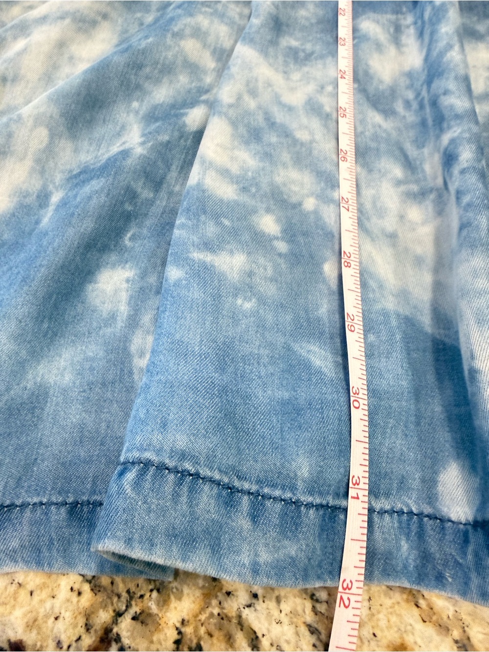 Given Kale maxi skirt blue & white tie dyed smocked waist SZ SM - Picture 8 of 9